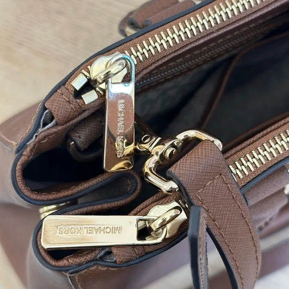 Michael Kors Brown Saffiano Leather Satchel - Picture 4 of 8